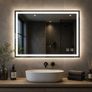 LED Bathroom Mirror with Lighting  800  x  600mm Anti-Fog Dimmable Smart Mirror Image 2