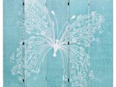 Folding Room Divider 200x170 cm Butterfly Blue