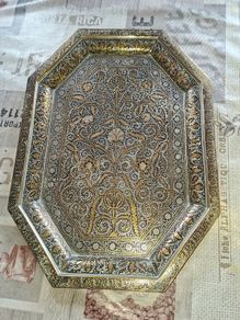 A Rare Signed Decorative Antique Large Hand-Engraved Middle Eastern trayA Rare Signed Decorative Antique Large Hand-Engraved Middle Eastern trayA Rare Signed Decorative Antique Large Hand-Engraved Middle Eastern A Rare Signed Decorative Antique Large Hand