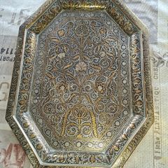 A Rare Signed Decorative Antique Large Hand-Engraved Middle Eastern trayA Rare Signed Decorative Antique Large Hand-Engraved Middle Eastern trayA Rare Signed Decorative Antique Large Hand-Engraved Middle Eastern A Rare Signed Decorative Antique Large Hand