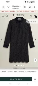 Hobbs Black lace dress