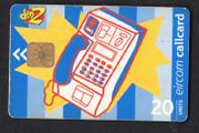 2000 Ireland 20 unit in conjunction with Den2 to make children aware that they can use public phone boxes in case of an emergency (ODS3) Call Card Used