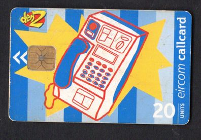 2000 Ireland 20 unit in conjunction with Den2 to make children aware that they can use public phone boxes in case of an emergency (ODS3) Call Card Used
