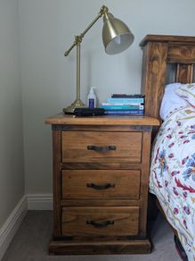 Two Galveston Bedside Locker | 3 Drawer | Solid Wood