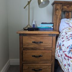 Two Galveston Bedside Locker | 3 Drawer | Solid Wood