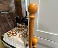 Free solid wood curtain pole and fittings