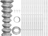 Chain Link Fence with Posts Galvanised Steel 25x1 m Silver
