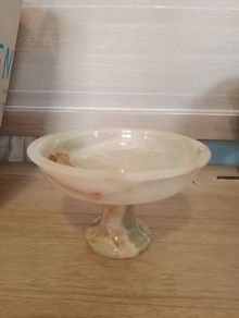 onyx marble pedestal bowl