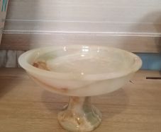 onyx marble pedestal bowl