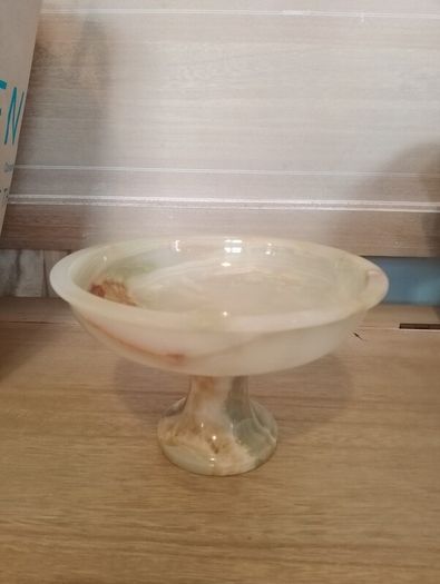 onyx marble pedestal bowl