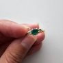 18ct Gold Emerald And Diamond Ring Image 5