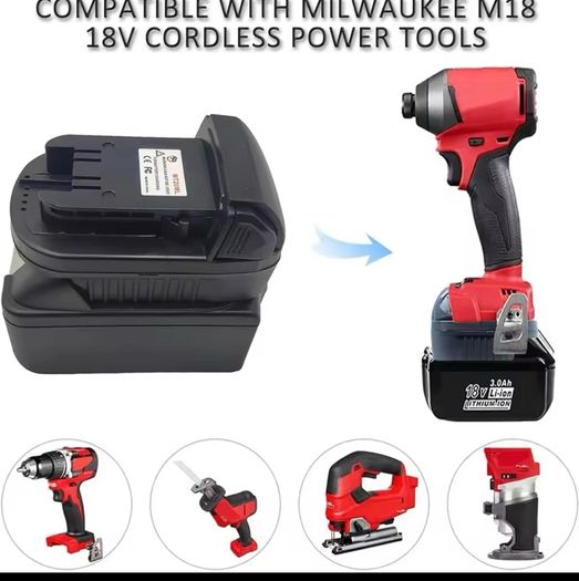 Battery Adapter for Makita 18V Battery Convert To Milwaukee M18 18V Tools, Battery Converter
