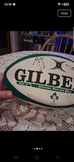 Signed ireland Gilbert rugby ball