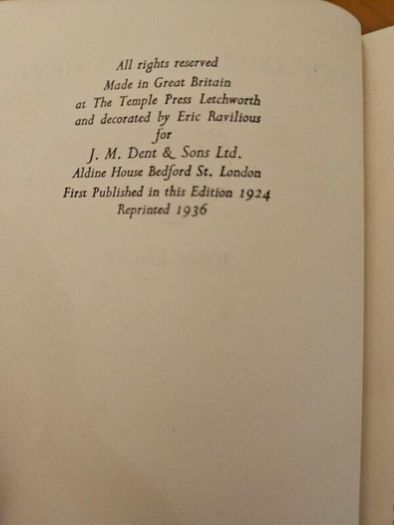 Of Civil Goverment. By John Locke. 1936 Hardback In Good Condition.  See Photos For Same.