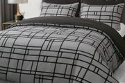 Pamposh Double Duvet Cover Set Brushed Microfiber Reversible with 2 Pillowcases - Brand New
