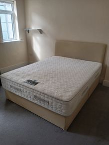 Double bed with mattress 5ft wide 6ft long
