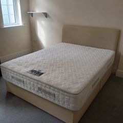 Double bed with mattress 5ft wide 6ft long Must go by 18Sep