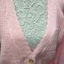 pink vintage knitted cardigan made in Italy Image 3