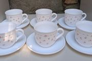 Vintage Arcopal cups and saucers