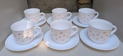 Vintage Arcopal cups and saucers
