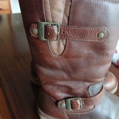 Tall brown leather Ugg boots