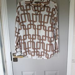 blouse mint velvet size 10 cream and coffee colour