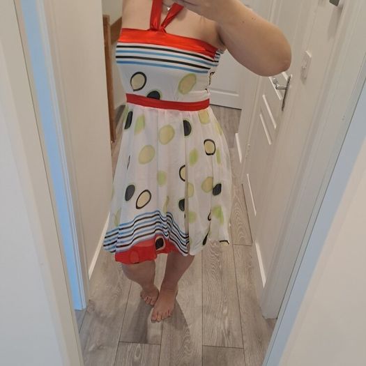 Designer Halterneck Dress Size M