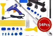 Dent Puller Kit Auto Dent Repair Kit, Dent Pulling Tool with Double Pole Bridge Dent Puller and Dent Puller Tabs for Car Dent Removal, Minor dents and Hail Damage