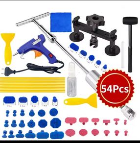 Dent Puller Kit Auto Dent Repair Kit, Dent Pulling Tool with Double Pole Bridge Dent Puller and Dent Puller Tabs for Car Dent Removal, Minor dents and Hail Damage