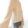 H&M Knitted V Neck Sweater Beige Size S Image 4