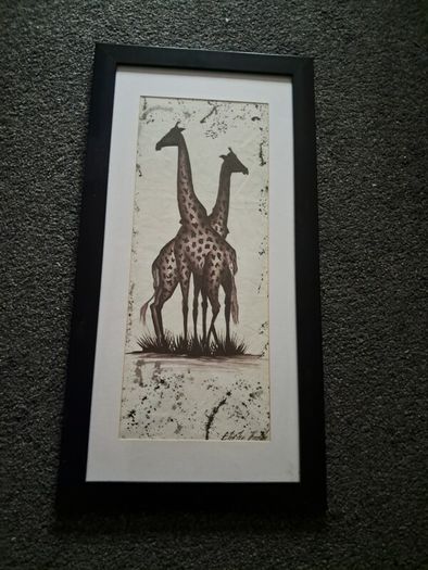 Giraffe Painting & Cushion
