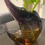 Contemporary large very heavy  studio glass vase Image 4
