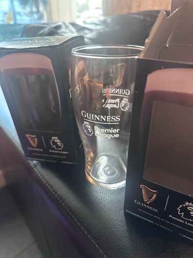 2 x 2025 Guinness premier league pint glasses