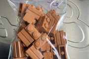 lego 1x2 nougat bricks with wall markings