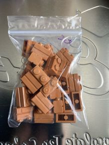 lego 1x2 nougat bricks with wall markings