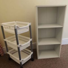 Bookshelf and basket
