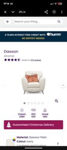 Arm chair and footstool DFS