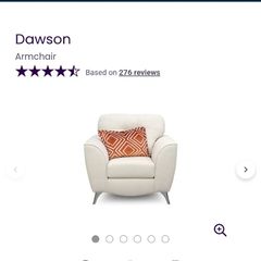 Arm chair and footstool DFS