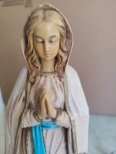Vtg Malsiner Italy Virgin Mary Madonna Religious Catholic Praying Figurine 9.5 inches.