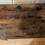 Corner table L-Shap rustic brown wood Image 5