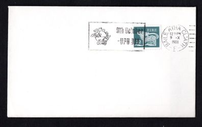 1981 Ireland UPU Day Cancel tying 22p Gerl definitive Cover
