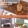 4-Tier AV Media Stand with Power Strips, Corner TV Stand with LED Lights, Height Adjustable Image 5