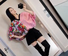 Pink Oversized Patchwork