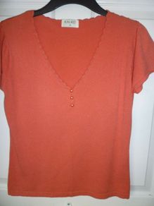 Jumper Kaliko Burnt Orange Ladies. Uk 14, Medium. 100% Immaculate-as New