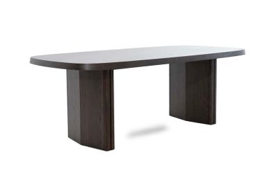 Dark Brown Oak Dining table 210cm Ex Display Like New