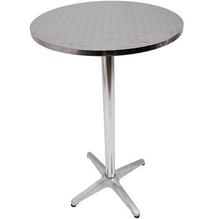 Silver-Adjustable Aluminium Bar Table