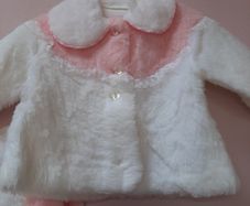 New vintage baby fur coat and hat