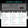 61 Key Electronic Keyboard Piano with Lighted up Keys,LCD,Headphones,X-Stand,Stool,Music Rest,Microphone,Note Stickers,Built-In Speakers,3 Teaching Modes,Ideal for Beginner Adult (Black with Stool) Image 6