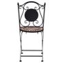 3 Piece Mosaic Bistro Set Ceramic Tile Terracotta Image 6