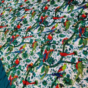 1960s Laurent Steve "Bahia" lined curtains
